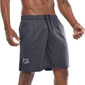 Shorts Mens Gray with Zippered Pockets Mesh Fabric Gradual Size Med. NWT